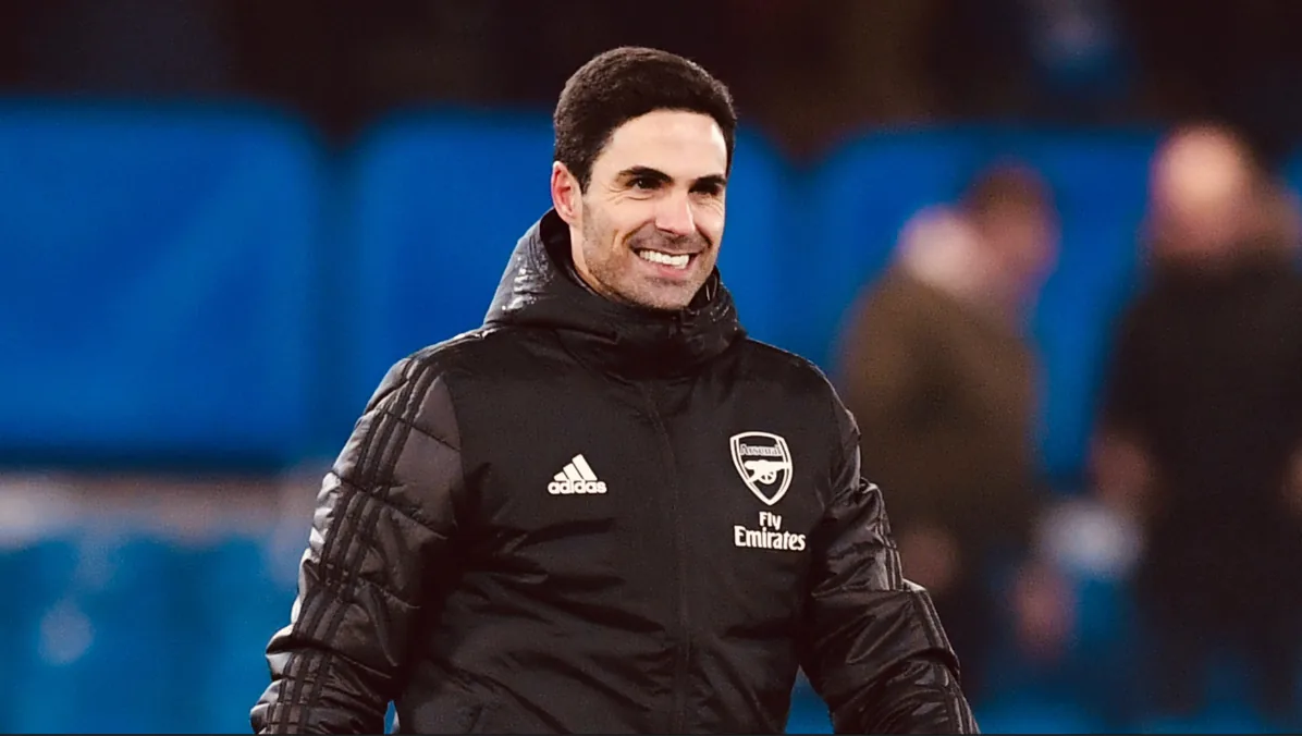 Mikel Arteta, entraîneur d’Arsenal, au bord du terrain