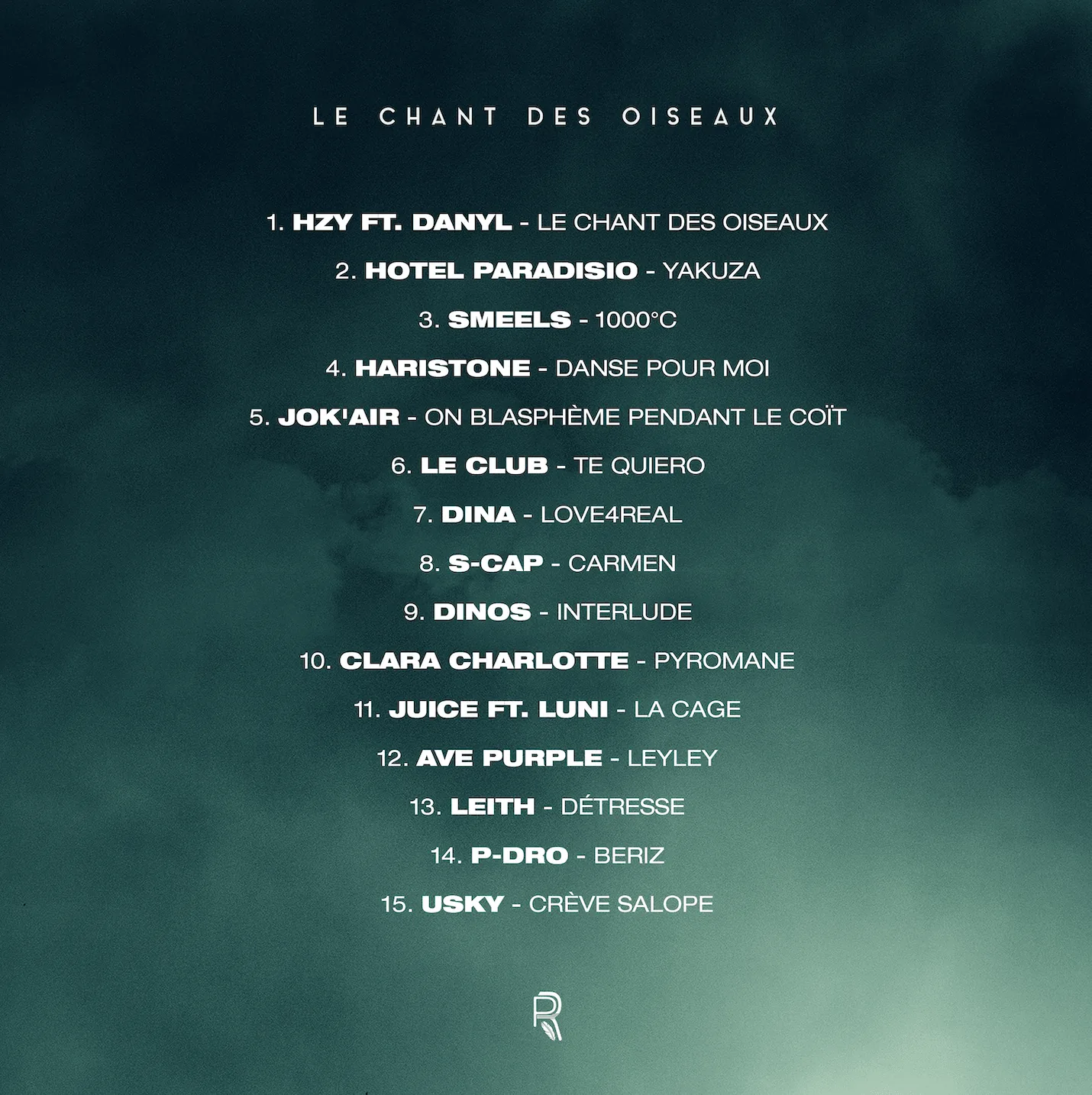Tracklist de la mixtape « Le Chant des oiseaux »
