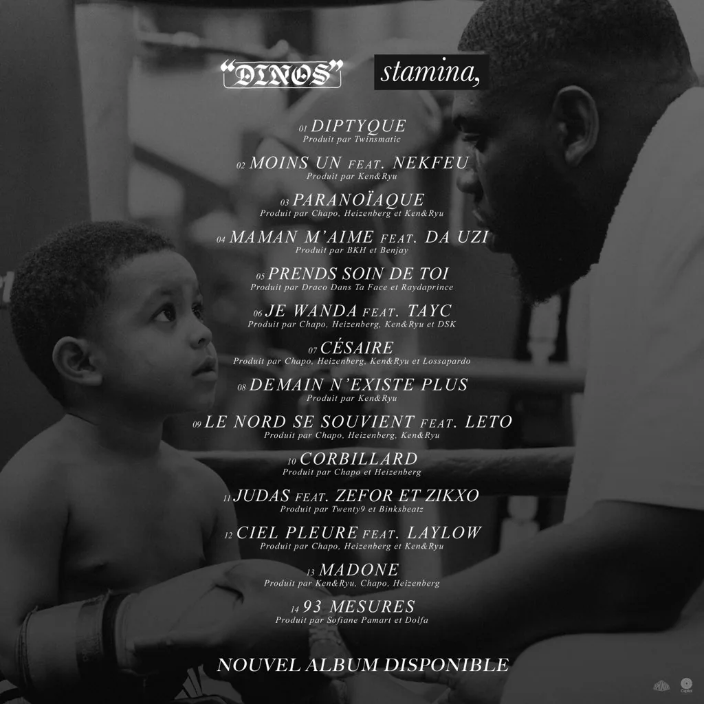 Tracklist de l’album « Stamina, » de Dinos