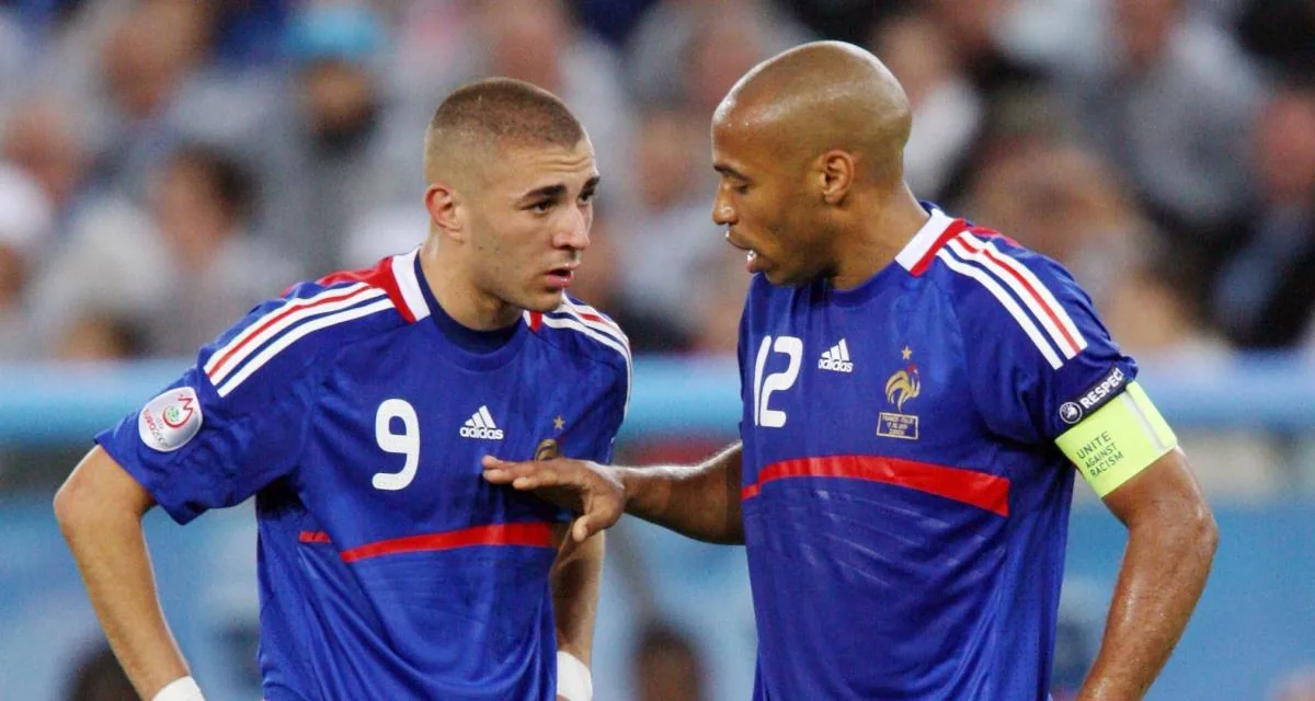 Karim Benzema et Thierry Henry en équipe de France