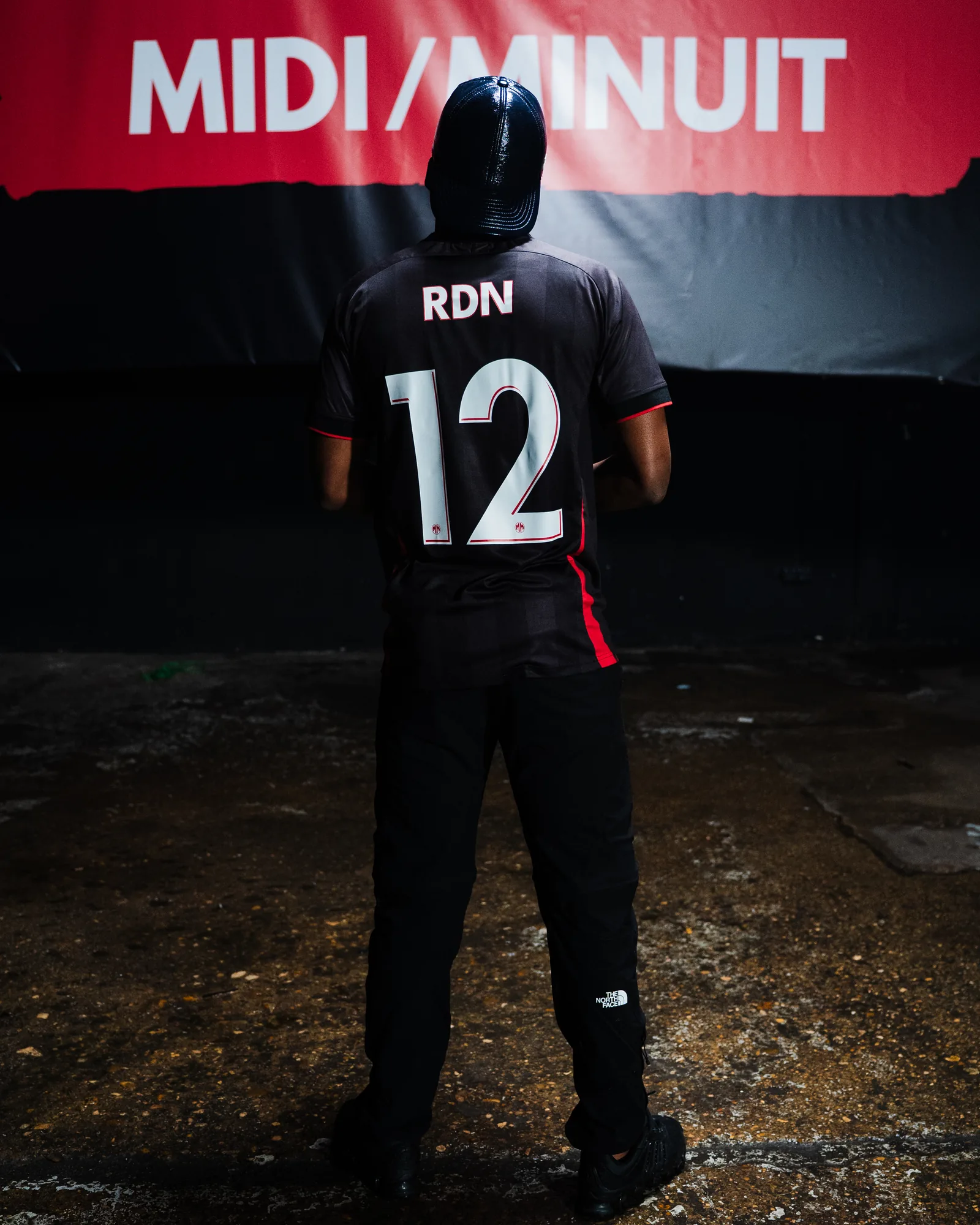 RDN de dos, maillot n°12 floqué à son nom